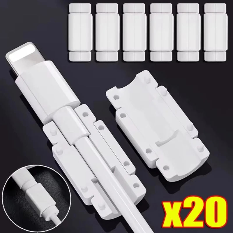 USB Cable Protector – 6PCS Anti-Bend Charger Cable Protection Clips